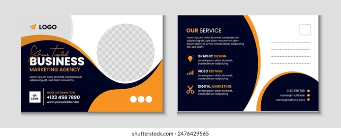 Corporate Sound und Business Postcard- oder Eddm-Postkartenlayout