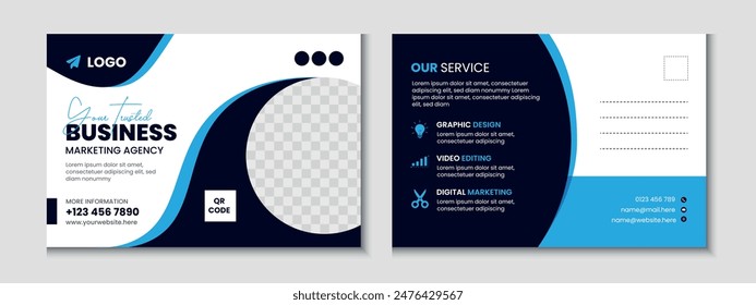 Diseño de diseño de postal Corporativa y empresarial o Eddm