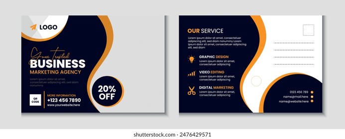 Corporate and business Postcard or Eddm postcard layout design