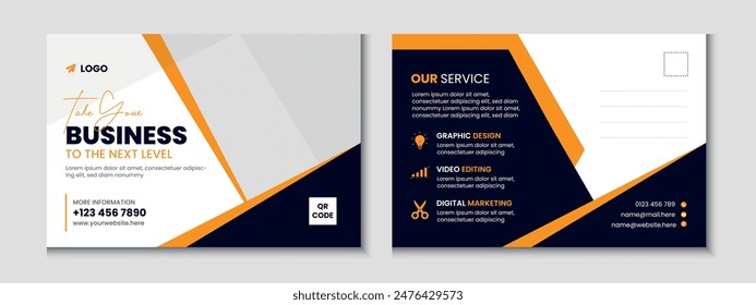 Corporate and business Postcard or Eddm postcard layout design