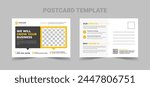 Corporate Business Postcard or EDDM Postcard Template. Simple and Clean Modern Minimal Postcard Template