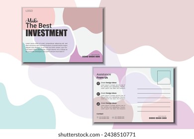 Corporate and business postcard template.