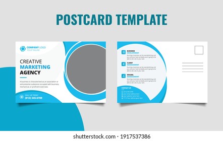 Corporate Business Postcard Template Design	