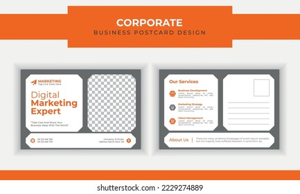 Corporate business postcard template design