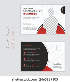 Corporate business postcard template design. Creative business postcard template in modern layout, Corporate Invitation card, Direct mail EDDM design