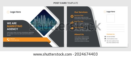 Corporate business postcard template design