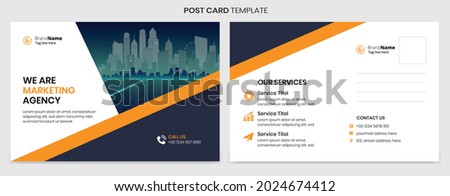 Corporate business postcard template design