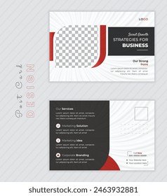 Corporate Sound Business-Postkarten-Vorlage, Vektorgrafik-Einladungskarten-Design, Kreatives Layout