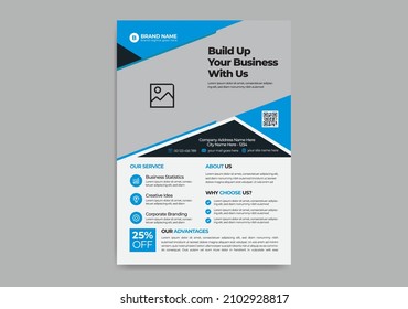 Corporate, Business, Poster, Cover layout, Annual Report, Flyer in A4 Template Design 34 with colorful Circle, Rectangle, Triangle shape for Brand, Company and Market