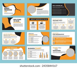 Corporate business presentation design templates.