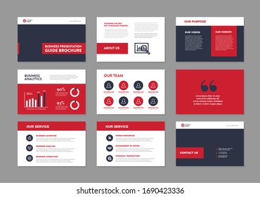 Corporate Business Presentation Guide Brochure Template Stock Vector Corporate Business Presentation Guide Brochure Template Stock Vector