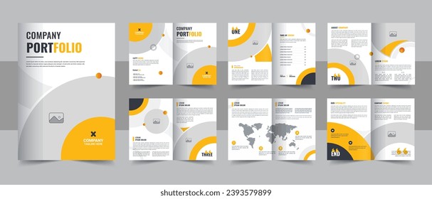 Corporate business presentation guide brochure template with cover, Modern company profile brochure template design Layout. Corporate business presentation guide brochure template, Annual report