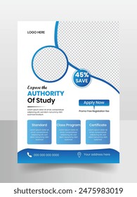 Corporate business presentation guide brochure template, geometric business brochure design template.