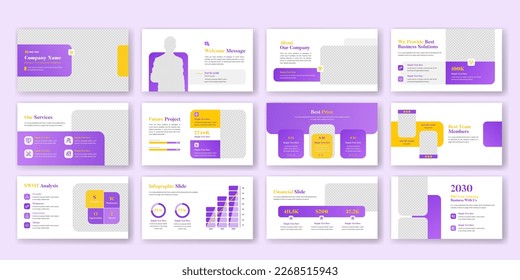 Corporate business presentation slide template