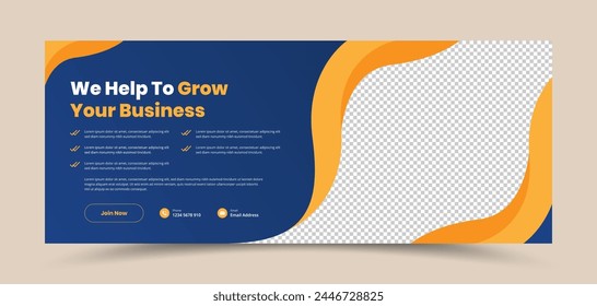 Corporate business presentation social media web banner templates with abstract shapes