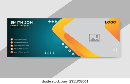 Corporate business professional modern email signature template 