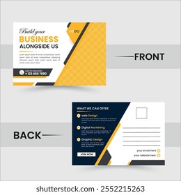 Corporate Business Professional Post Card Design. Corporate Business Post Card Template