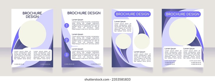 Corporate business profile blank brochure layout design. Vertical poster template set with empty copy space for text. Premade corporate reports collection. Editable flyer paper pages