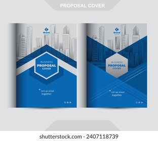 Corporate Business Proposal Catalog Cover Design Template Concepts Adept for Multipurpose Projects