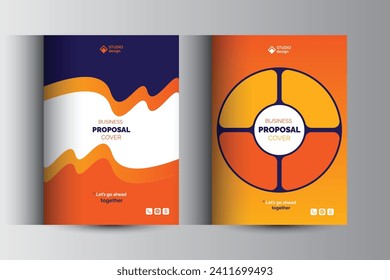 Corporate Business Proposal Catalog Cover Design Template Concepts