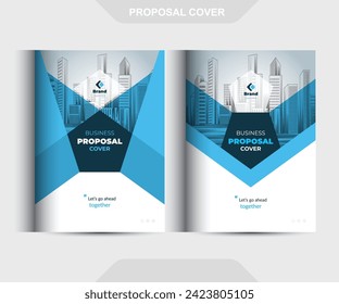 Corporate Business Proposal Catalog Cover Design Template Concepts Adept for Multipurpose Projects