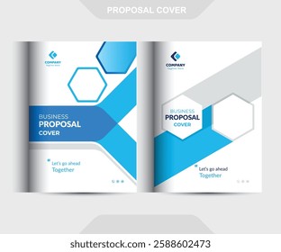 Corporate Business Proposal catalog cover Design Template concepts