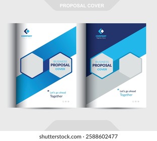 Corporate Business Proposal catalog cover Design Template concepts