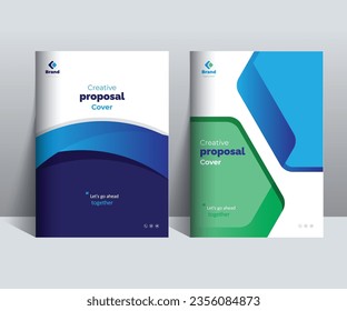 Plantilla de diseño de portada de propuesta empresarial para proyectos multipropósito 