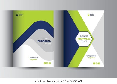 Corporate Business Proposal Cover Design Template Concepts Adept for multipurpose Projects