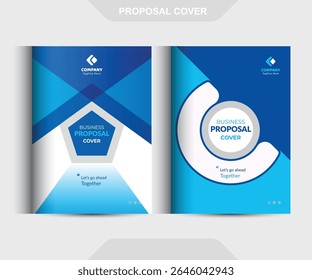 Conceitos de Modelo de Design de Capa de Proposta de Negócio Corporativo
