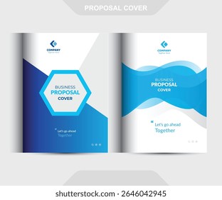 Conceitos de Modelo de Design de Capa de Proposta de Negócio Corporativo
