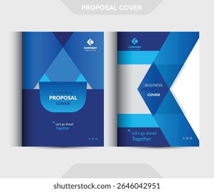 Conceitos de Modelo de Design de Capa de Proposta de Negócio Corporativo