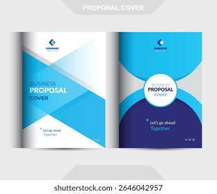 Conceitos de Modelo de Design de Capa de Proposta de Negócio Corporativo