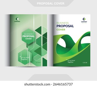Conceitos de Modelo de Design de Capa de Proposta de Negócio Corporativo