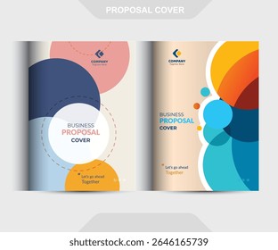 Conceitos de Modelo de Design de Capa de Proposta de Negócio Corporativo
