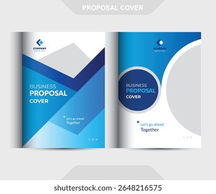 Conceitos de Modelo de Design de Capa de Proposta de Negócio Corporativo