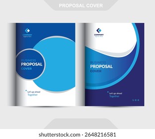 Conceitos de Modelo de Design de Capa de Proposta de Negócio Corporativo
