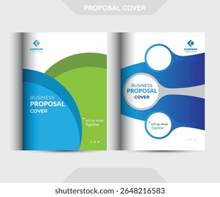 Conceitos de Modelo de Design de Capa de Proposta de Negócio Corporativo