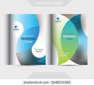Conceitos de Modelo de Design de Capa de Proposta de Negócio Corporativo