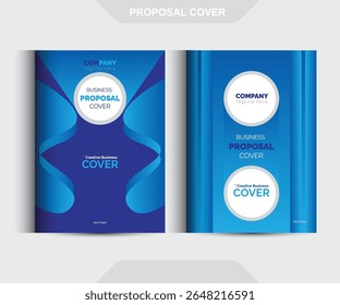 Conceitos de Modelo de Design de Capa de Proposta de Negócio Corporativo