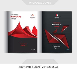 Conceitos de Modelo de Design de Capa de Proposta de Negócio Corporativo