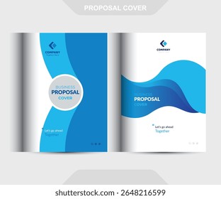 Conceitos de Modelo de Design de Capa de Proposta de Negócio Corporativo