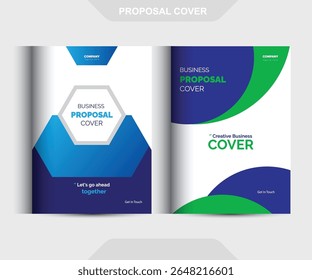 Conceitos de Modelo de Design de Capa de Proposta de Negócio Corporativo
