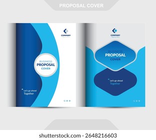 Conceitos de Modelo de Design de Capa de Proposta de Negócio Corporativo