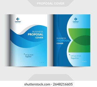 Conceitos de Modelo de Design de Capa de Proposta de Negócio Corporativo
