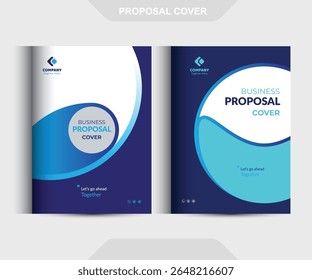 Conceitos de Modelo de Design de Capa de Proposta de Negócio Corporativo