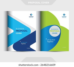 Conceitos de Modelo de Design de Capa de Proposta de Negócio Corporativo