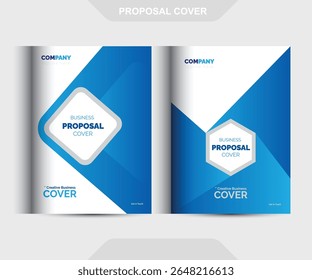 Conceitos de Modelo de Design de Capa de Proposta de Negócio Corporativo
