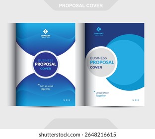 Conceitos de Modelo de Design de Capa de Proposta de Negócio Corporativo