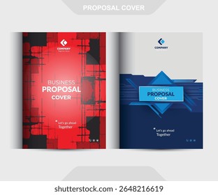 Conceitos de Modelo de Design de Capa de Proposta de Negócio Corporativo